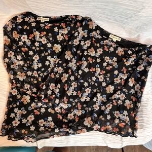 Crown of Hearts Floral Mesh Top and Skirt Set Girls‎ Outfit Party M